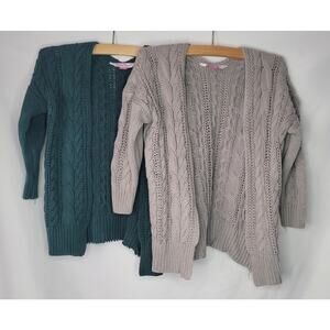 Ruffle Butts- Girls 2 piece sweater cardigan bundle- green/gray- size 2t/3t